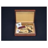 Polish Carved Jewelry Box w/ Men