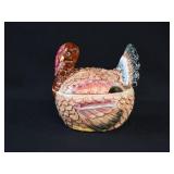 Vintage CALDOR Ceramic Turkey Gravy Boat Tureen