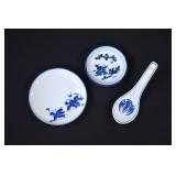 2 Asian Karoko Dishes and Phoenix Spoon
