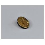 14kt Gold Signet Oval Tie Clip