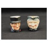 2 Mini Royal Doulton Character Toby Jugs