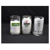 3 Mixed Brand Beer Glasses
