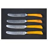 4 Westall Richardson Butterscotch Bakelite Knives