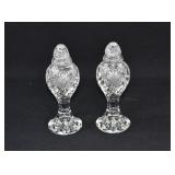 Tall Cut Crystal Salt & Pepper Shaker Set