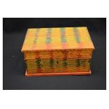 Guatemalan Folk Art Painted Wooden Lock Box