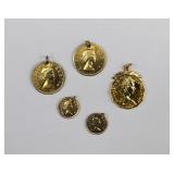 5 Queen Elizabeth II Jubilee Pendants