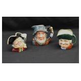 3 Royal Doulton Character Toby Jugs