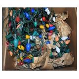 LOT- Box Vintage Christmas Light Strings & Bulbs