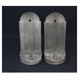 Pair Viginia Metal Crafter Tin Candle Sconces