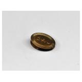 14kt Gold "DAL" Oval Tie Clip