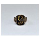 German 10kt Rose Gold & Diamond Signet Ring