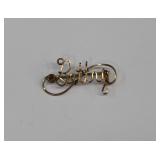 10kt Gold Wire Art "BETTY" Brooch