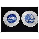 2- 1932 USNA Blue Edme Wedgwood Dinner Plates