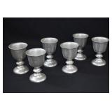 6 Wilton Armetale Pewter PLOUGH TAVERN Goblets