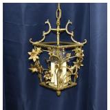Vintage French Brass Lantern Chandelier