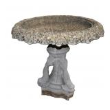 Large Victorian Cast Concrete Dolphin Bird Bath