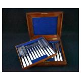 24 Edwardian MARTIN HALL & CO Cased Breakfast Set
