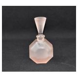 BALOS Frosted Pink Satin Glass Perfume Bottle