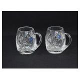 2 GEORGIAN CRYSTAL TUTBURY English Beer Mugs