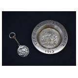 US Buffalo Nickel Coin Dish & Key Chain