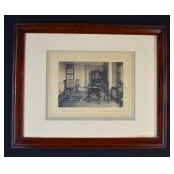 Framed Wallace Nutting A STUDIOUS MAID