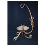 French Wrought Iron Tripod "RAT DE CAVE" Lamp
