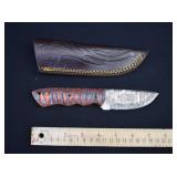 Custom Damascus Steel Fixed Blade Skinner Knife