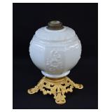 Victorian Milk Glass Kerosence Lamp Base