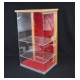 Vintage Lockable Jewelry Countertop Display Case