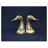 Pair Mid-Century Brass Duck Head Bookends