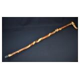 Sassafras Vine Twisted Folk Art Walking Cane