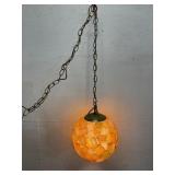 Vintage Amber Mosaic Kugel-Style Glass Chandelier