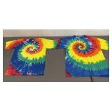 2 Tie-Dye Shirts Size Men M & Womenï¿½s L