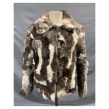 Vintage Dyed Rabbit Fur Jacket Size S