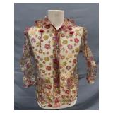 VTG Gap Transparent Floral Rain Jacket Size Small