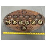 Wood Carved Mancala Board Game