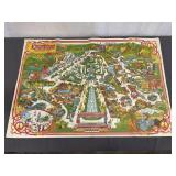 Vintage Kings Island Souvenir Map 38'x26ï¿½