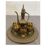 Vintage Brass Dalla Tea Set
