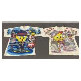 2 Vintage Looney Tunes Women's Shirts Size L & XL