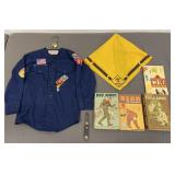 Boy Scouts Of America Shirt, Knife, Books & Scarf