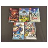 5 Various Title Nintendo Switch Games New/Used