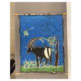 Painted Wall Hanging Of Goat 25'x34ï¿½