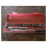 Mit Socket Wrench Set with Red Plastic Case
