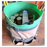 Green Plastic Bucket with NAPA Grease and Other It