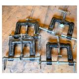 4 Heavy-Duty Metal C-Clamps