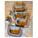 Vintage Steel C-Clamps in Various Sizes