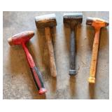 Four Assorted Rubber Mallets and Hammers