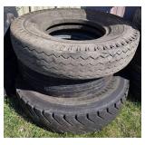 Stack of Used Heavy Duty Tires