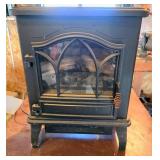Electric Freestanding Fireplace Heater in Black