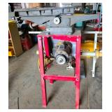 Metal Planer with Electric Motor and Red Frame